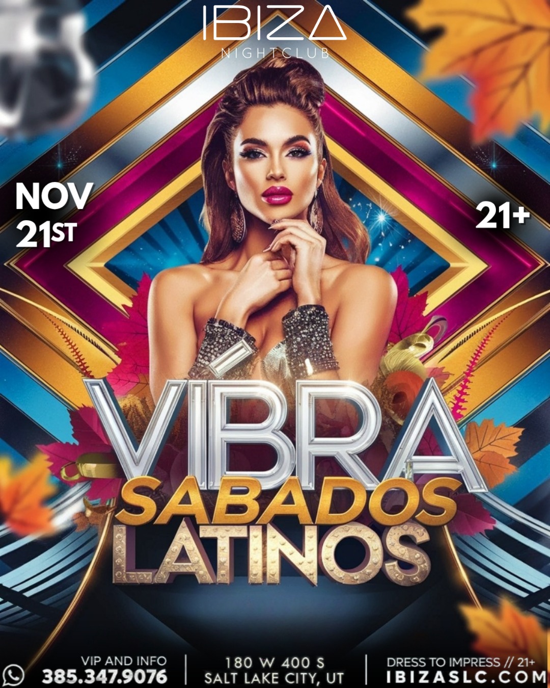 Vibra Sabados Latinos November 21 flyer